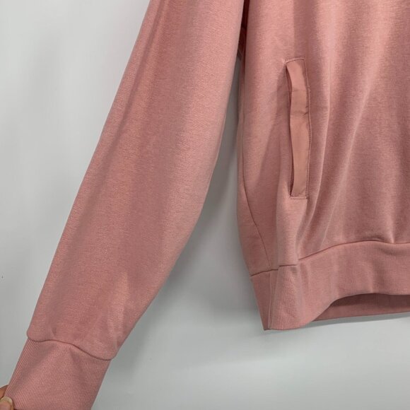 Old Navy Hoodie Pink Quarter Zip Hybrid Pocket Pullover Sweater - Picture 5 of 10